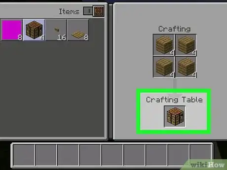 Imagen titulada Make a Crafting Table in Minecraft Step 9