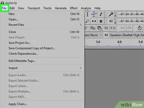 Imagen titulada Remove Background Noise in Audacity Step 2