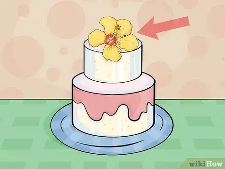 Imagen titulada Add Fresh Flowers to a Cake Step 8