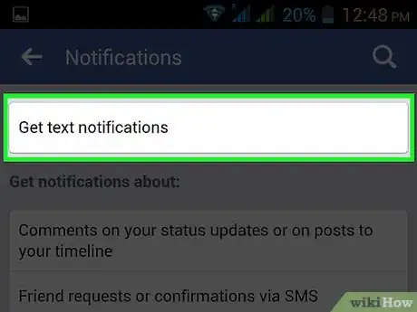 Imagen titulada Stop Facebook Texts Step 20