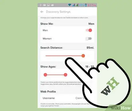 Imagen titulada Adjust Your Tinder Search Distance Step 6