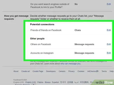 Imagen titulada Control Who Can Send You Messages on Facebook Step 21