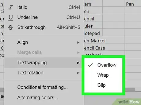 Imagen titulada Wrap Text on Google Sheets on PC or Mac Step 6