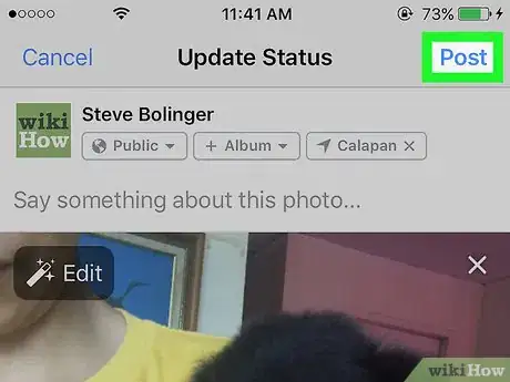 Imagen titulada Add Photos to a Post on Facebook Step 5