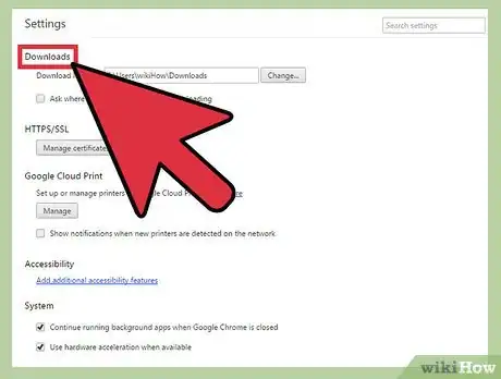 Imagen titulada Change Google Chrome Downloads Settings Step 4