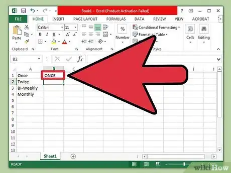 Imagen titulada Change from Lowercase to Uppercase in Excel Step 7