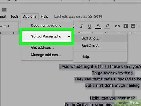 Imagen titulada Alphabetize in Google Docs Step 11