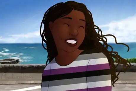 Imagen titulada Smiling Asexual Girl with Cornrows.png