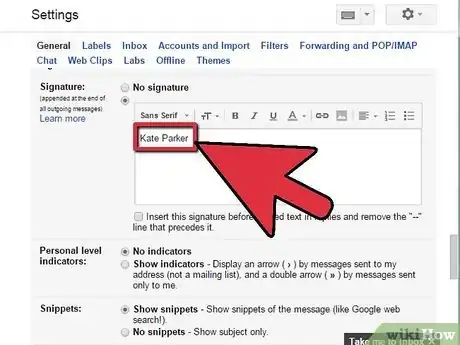 Imagen titulada Add a Signature to a Gmail Account Step 4