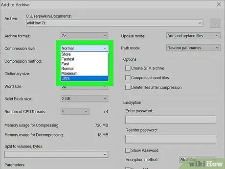 Imagen titulada Highly Compress Files with 7zip Step 6