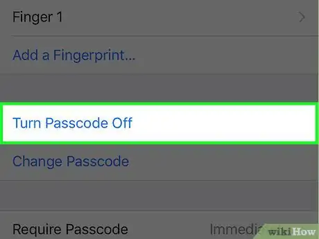 Imagen titulada Turn Off Your iPhone Passcode Step 4