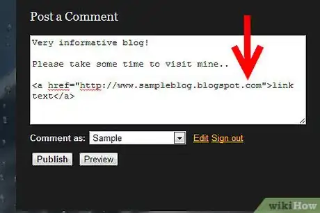 Imagen titulada Post a Comment on a Blog With an Embedded Link Step 5