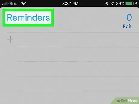 Imagen titulada Set a Reminder on an iPhone Step 2