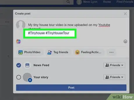 Imagen titulada Hashtag on Facebook Step 4