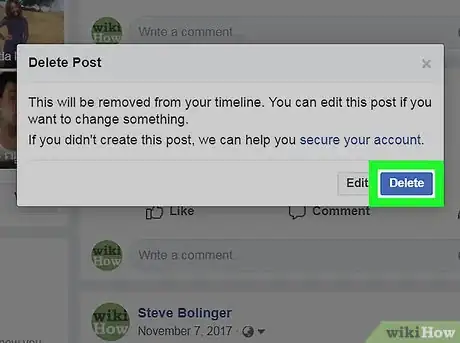 Imagen titulada Delete a Facebook Post Step 6