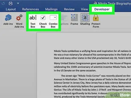 Imagen titulada Insert Fillable Fields on Word on PC or Mac Step 16