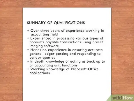 Imagen titulada Write a CV for an Accounting Assistant Step 3