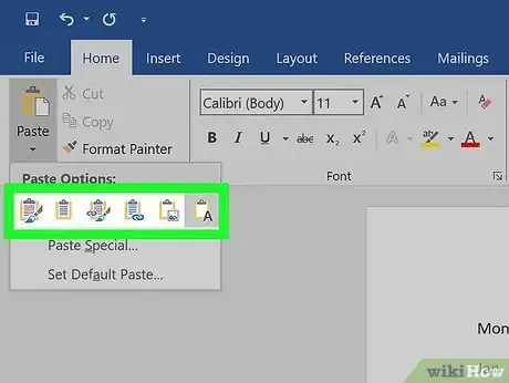 Imagen titulada Insert an Excel Table into Word Step 8