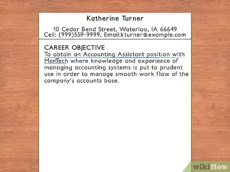 Imagen titulada Write a CV for an Accounting Assistant Step 2