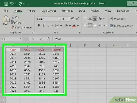 Imagen titulada Graph Multiple Lines in Excel Step 4