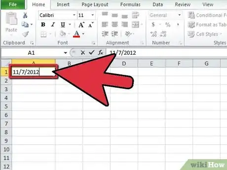 Imagen titulada Calculate the Day of the Week in Excel Step 1