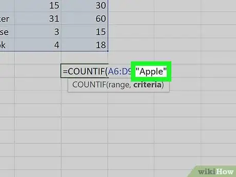 Imagen titulada Count Number of Occurrences in Excel Step 6