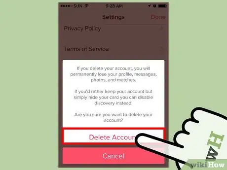 Imagen titulada Deactivate Tinder Account Using iOS Devices Step 5