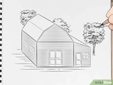 Imagen titulada Draw a Barn Using Freehand Perspective Step 14