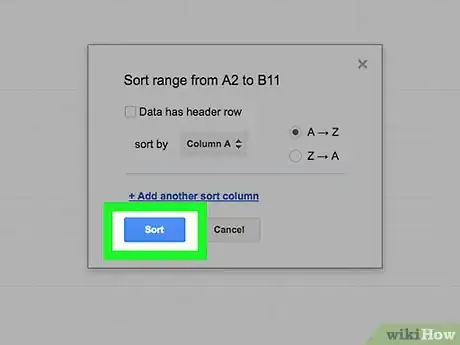 Imagen titulada Sort by Multiple Columns in Google Spreadsheets Step 7