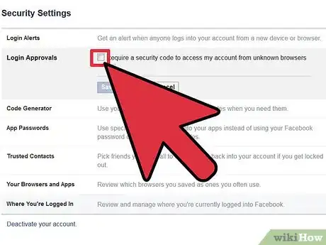 Imagen titulada Edit Your Security Settings on Facebook Step 5