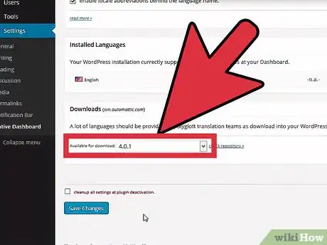 Imagen titulada Change the Default Language in Wordpress Step 15