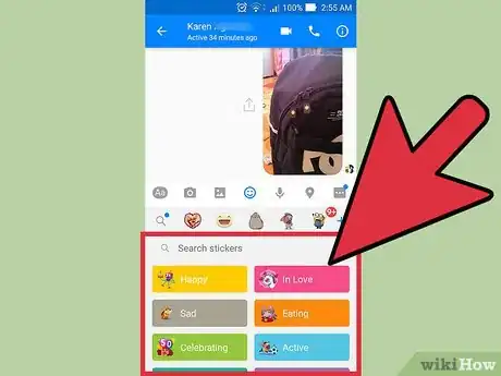 Imagen titulada Use Stickers on Facebook Messenger Step 3