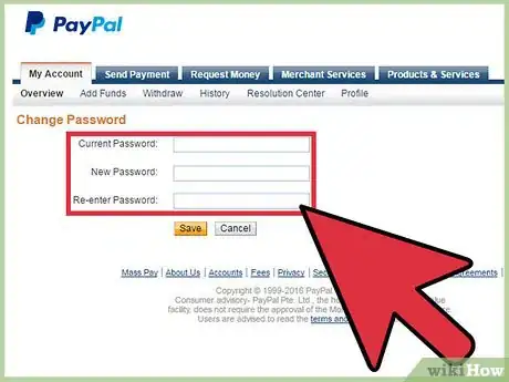 Imagen titulada Change a PayPal Password Step 5