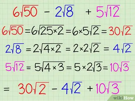 Imagen titulada Add and Subtract Square Roots Step 1