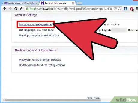 Imagen titulada Manage Your Yahoo Aliases Step 7