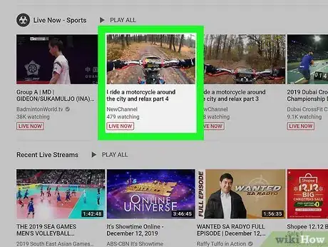 Imagen titulada Find Live Streams on YouTube Step 10