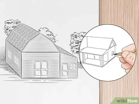 Imagen titulada Draw a Barn Using Freehand Perspective Step 16