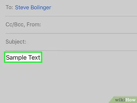 Imagen titulada Embolden, Italicize, and Underline Email Text with iOS Step 1