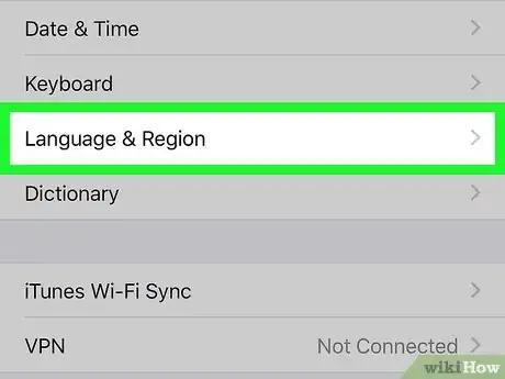 Imagen titulada Change the Language on an iPhone Step 3