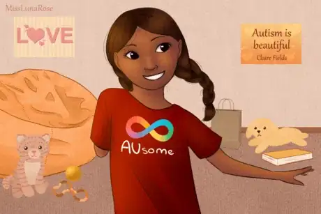 Imagen titulada Cute Girl in Autism Neurodiversity Shirt 2.png