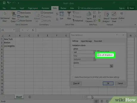 Imagen titulada Create a Drop Down List in Excel Step 8