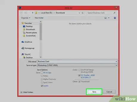 Imagen titulada Create a Custom Business Card Using Photoshop Step 15