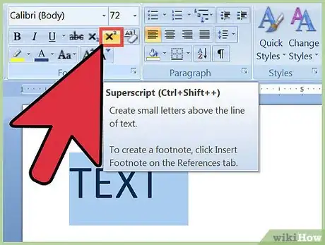 Imagen titulada Create Superscript and Subscript in MS Word Step 2