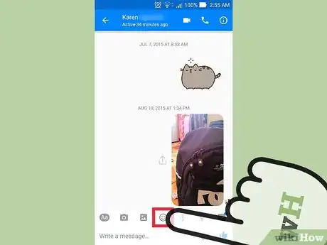 Imagen titulada Use Stickers on Facebook Messenger Step 2