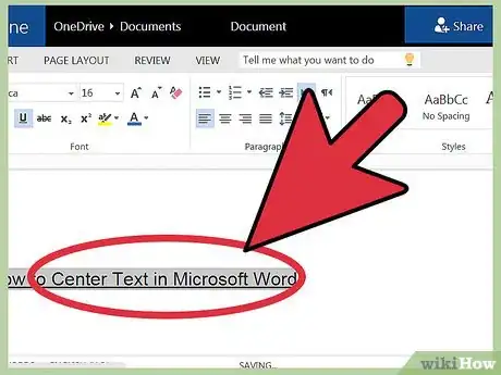 Imagen titulada Center Text in Microsoft Word Step 7