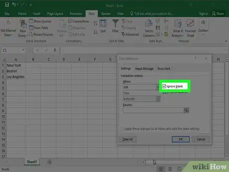 Imagen titulada Create a Drop Down List in Excel Step 9