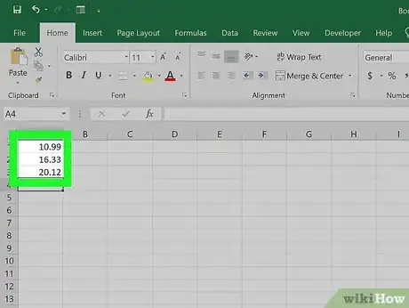 Imagen titulada Round in Excel Step 1