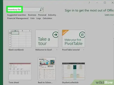 Imagen titulada Create an Inventory List in Excel Step 3