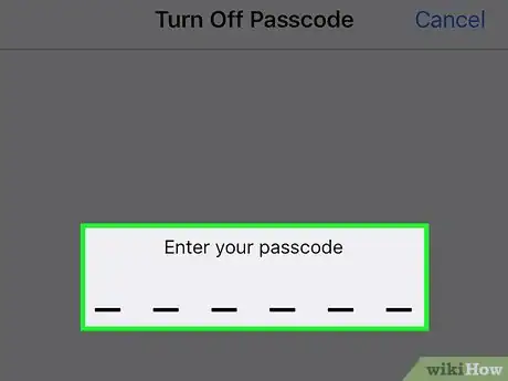 Imagen titulada Turn Off Your iPhone Passcode Step 6