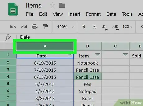 Imagen titulada Sort by Number on Google Sheets on PC or Mac Step 3